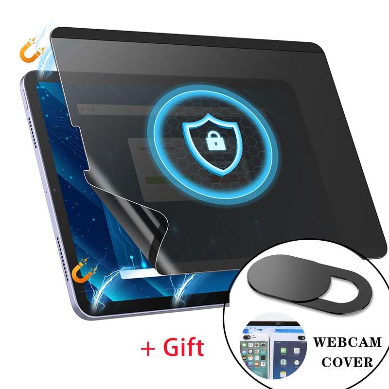 2 in 1 Magnetic Detachable Privacy Filter Screen Protector Compatible with iPad Pro 11 12.9 Air 4 5 Mini 9.7 10.2 10.5 inch with webcam cover gift 0