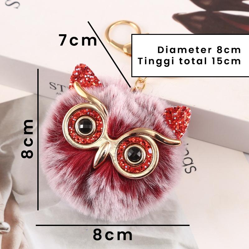 HUMAIRA Gantungan Kunci Pom Pom Bulu Gantungan Tas Lucu - CC032 3