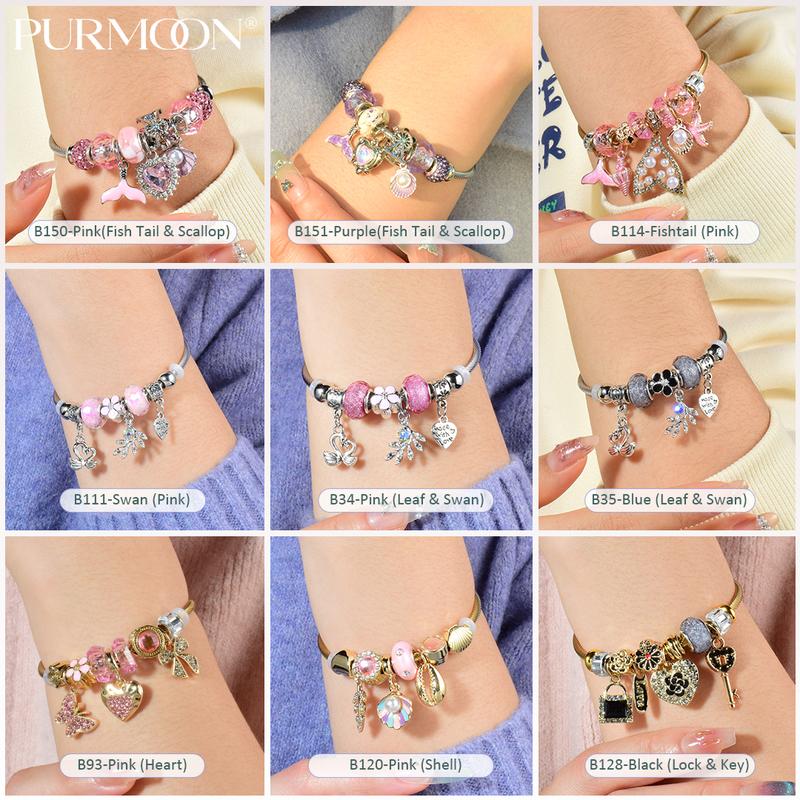 Product Introduction of Purmoon Bracelets Lucky Charm Bangles For Women Handmade Adjustable Bracelets For Girls Gift For Her B111 B113 B114 B115 B116 B117 27