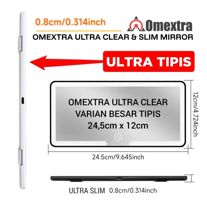 Cermin Sunvisor Cermin Make Up Omextra Dynamic Led Cermin Lampu Mobil 2