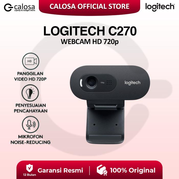 Gambar Logitech C270 Webcam HD 720p untuk Windows, Mac OS & Chrome OS dari Calosa Surabaya Kota Surabaya Tokopedia