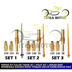 REPAIR KIT SET KEIHIN PWK 24 26 28 30 32 34 MAIN JET PILOT JET JARUM SKEP  SLOW JET MJ PJ REPAR JARUM SKEP KEIHIN KARBURATOR AIRSTRIKE BLACKRAVEN BLACKVIPER CPO KARBU