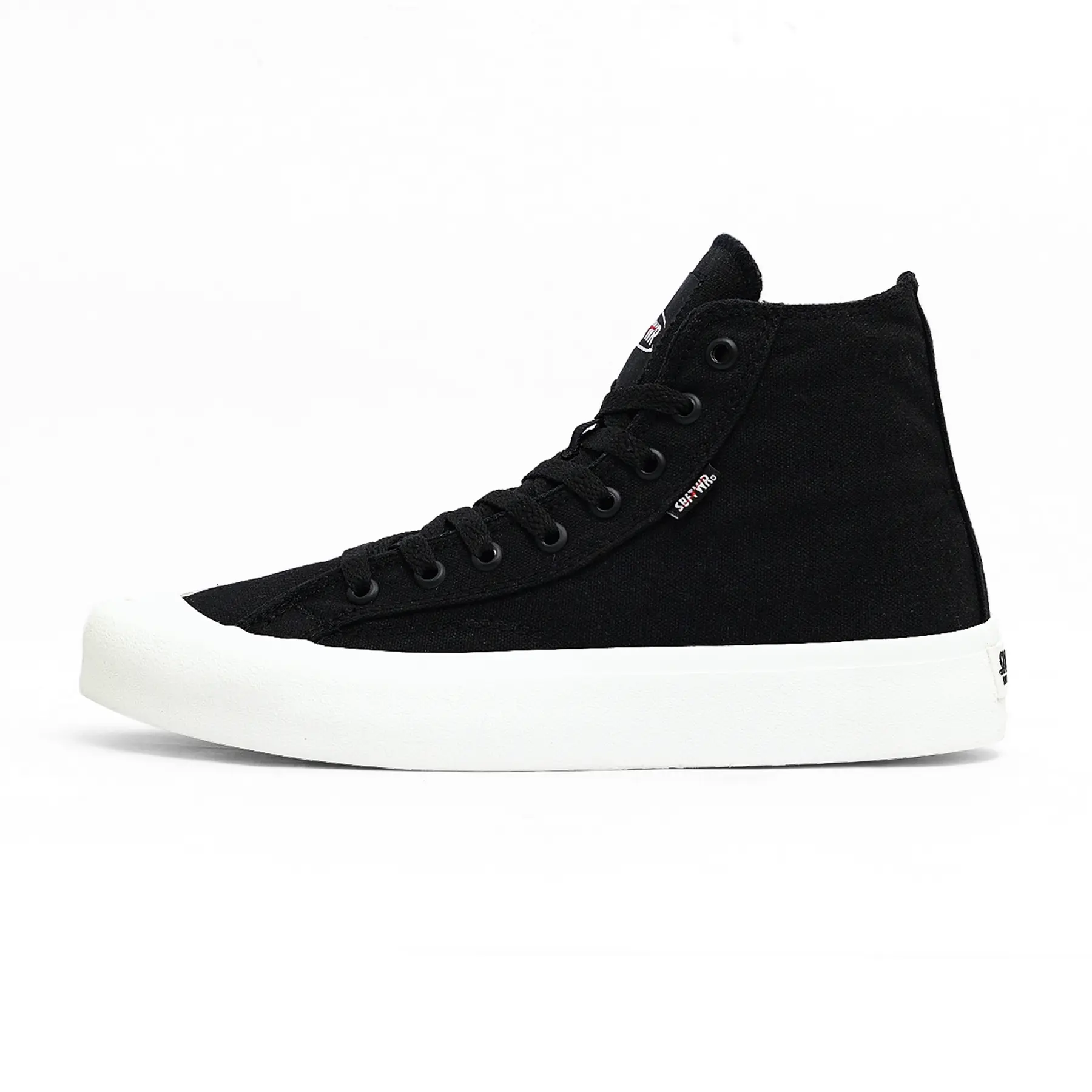 SABA Basic High ALL Black White - Sepatu Sneakers Casual Pria Wanita