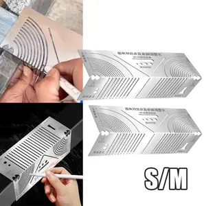 2025 Penggaris Stainless Steel Anti Karat - Cetak Garis Lingkar, Pemotongan Sudut 90 Derajat Presisi, Multifungsi untuk Tabung Persegi, Papan Reklame & Alat Tukang, Viral TikTok | COD