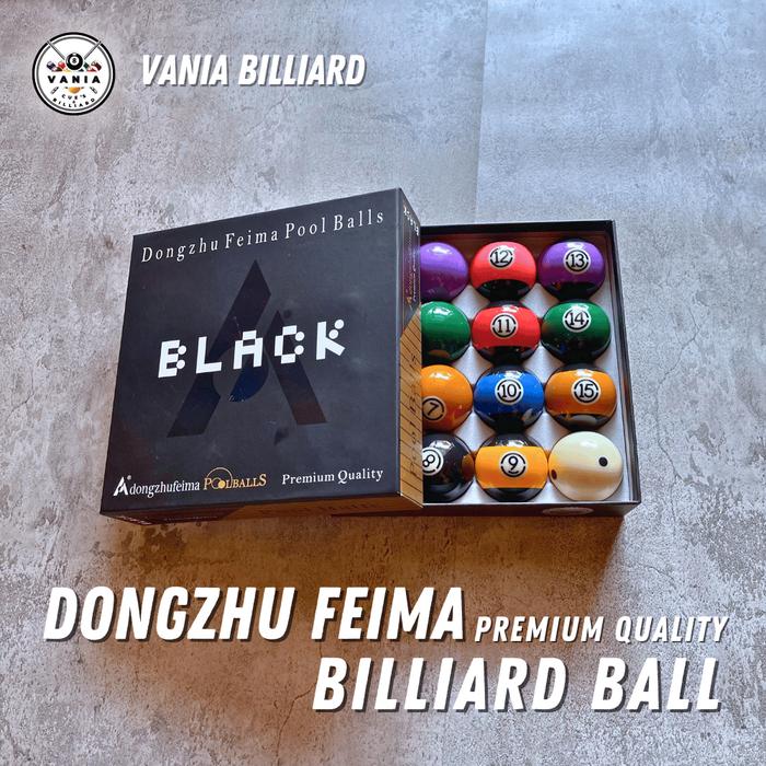Jual Bola Billiard Dongzhu Feima Black | BOLA BILLIARD 9FEET