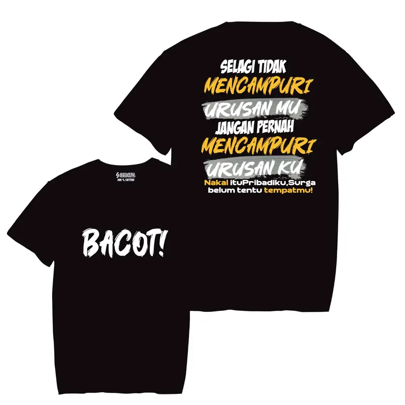 Kaos Bacot S.G.LCLTH Distro Pria Dewasa Baju Kata-Kata Viral Unik dengan Sablon DTF - Motif, Oblong 0
