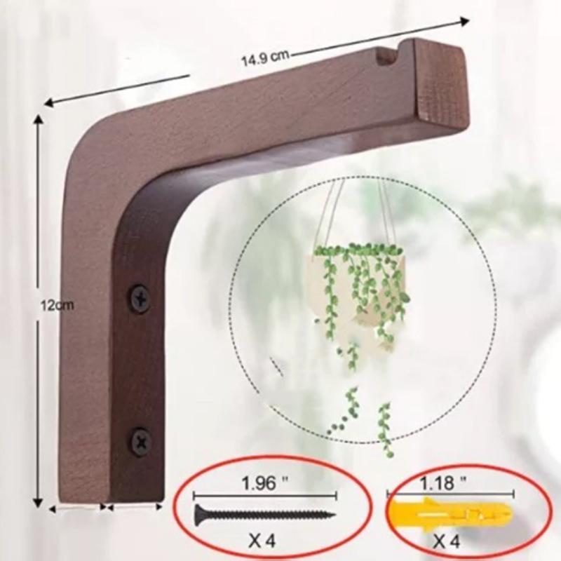 Giá treo cây trồng, giá treo cây bằng gỗ dùng trong nhà, kệ trang trí gắn…