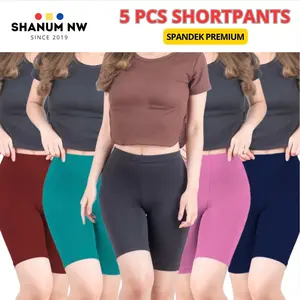5 Pcs Celana Shot Wanita Dewasa Spandek Premium Shortpants / Legging Pendek