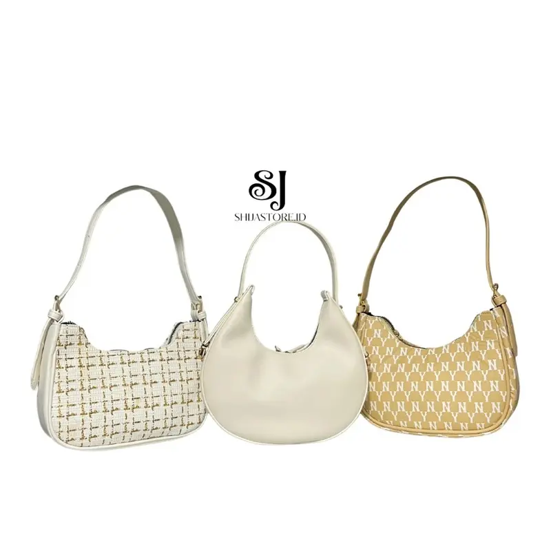 Paket Hemat 3 Tas Shoulderbag Wanita Tartan Wulan  NY Hitam Selempang dan slingbag Cewek 3