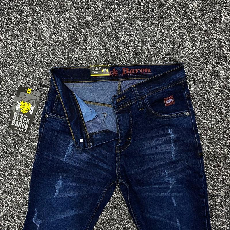Celana jeans panjang sobek pria BLACK BARON slimfit 28-33 Keren Nyaman 4