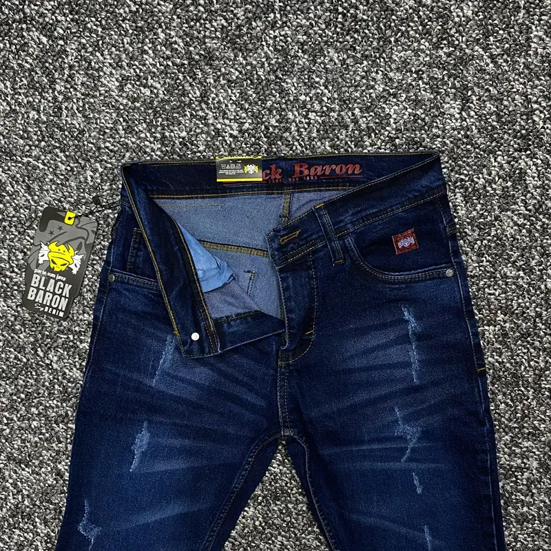 Celana jeans panjang sobek pria BLACK BARON slimfit 28-33 Keren Nyaman 4