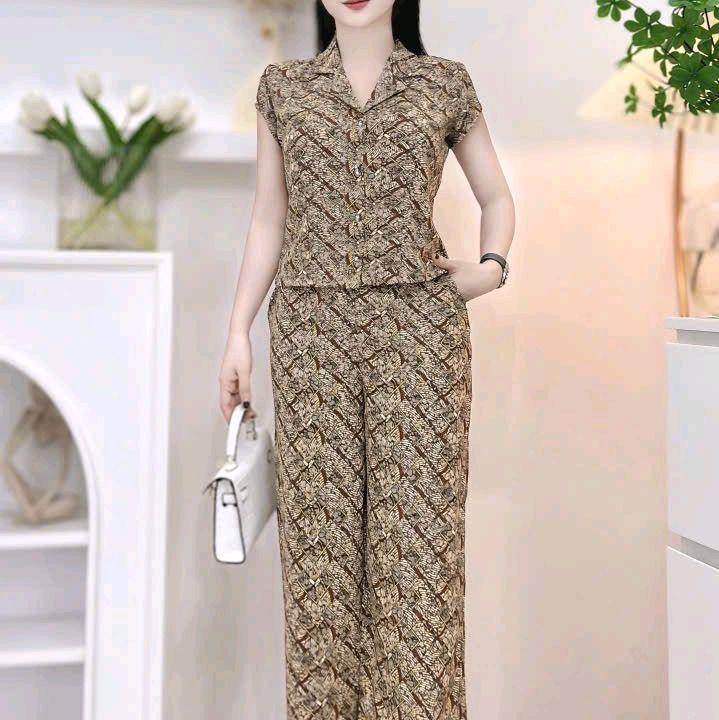 Bộ đồ nữ chất vải lụa Hàn dành cho chị em 1