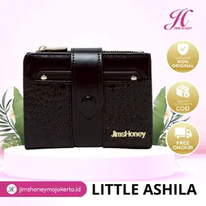 JIMS HONEY LITTLE ASHILA WALLET DOMPET LIPAT PENDEK WANITA KULIT COIN KARTU Uang
