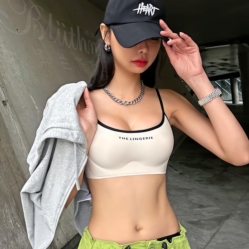 Áo Bra 2 Dây Thể Thao Đệm 1cm Nâng Đẩy Không Gọng Không Đường May Hở Lưng Dành Cho Nữ Lace Sercet Am25