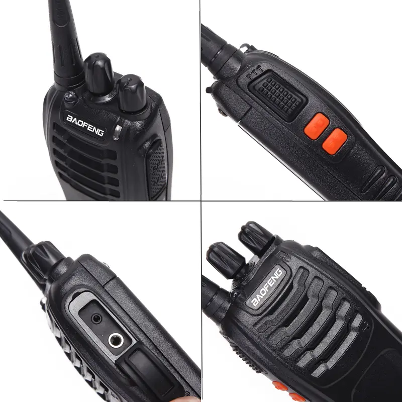 BAO FENG  BF 888S 2unit walkie-talkie Ht 16 channels VOX No need to press PPT Jarak jauh 10KM UHF 400-470mhz 7