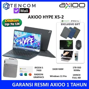 AXIOO HYPE 5 AMD X5-2 RYZEN 5 7430 16GB 1TB SSD 14"FHD IPS WIN 11