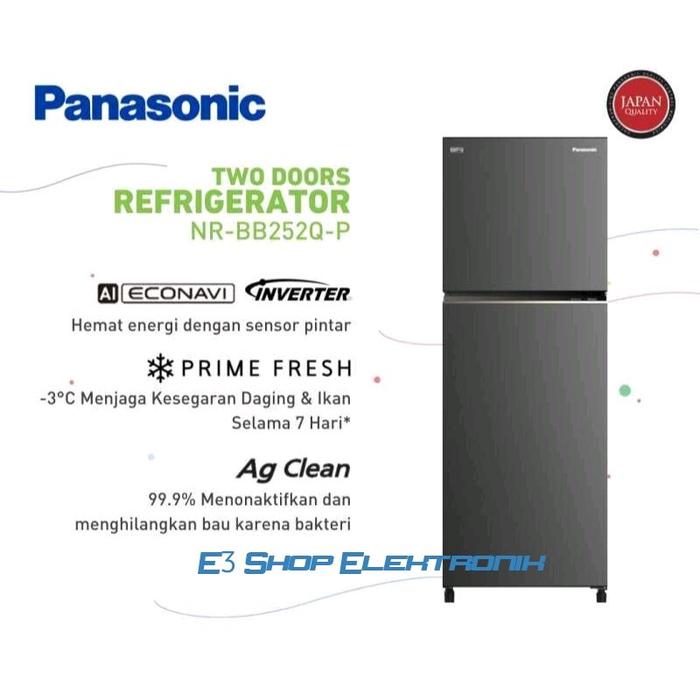 Gambar Kulkas Panasonic 2 Pintu NR-BB252Q-PK Eco Navi AG Clean Filter 246L dari E3 Shop Elektronik Kota Administrasi Jakarta Utara Tokopedia