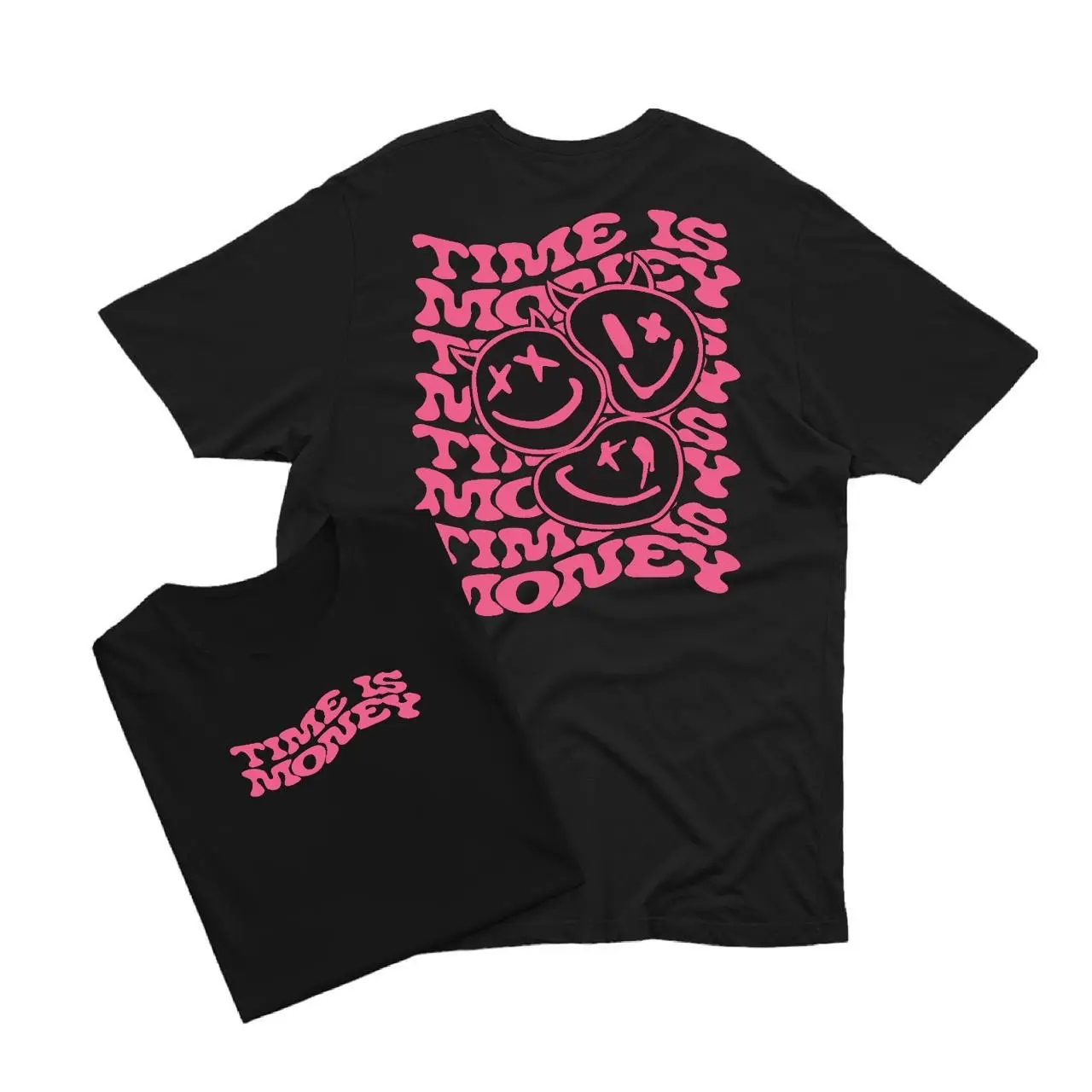 Blouses & Shirts Kaos Atasan Baju Hitam Dewasa Pendek