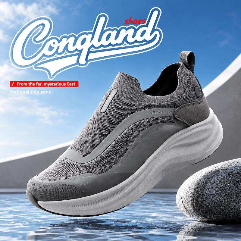 Giày thể thao nam Conqland - màu xám, thiết kế hiện đại, phong cách thể thao 772625