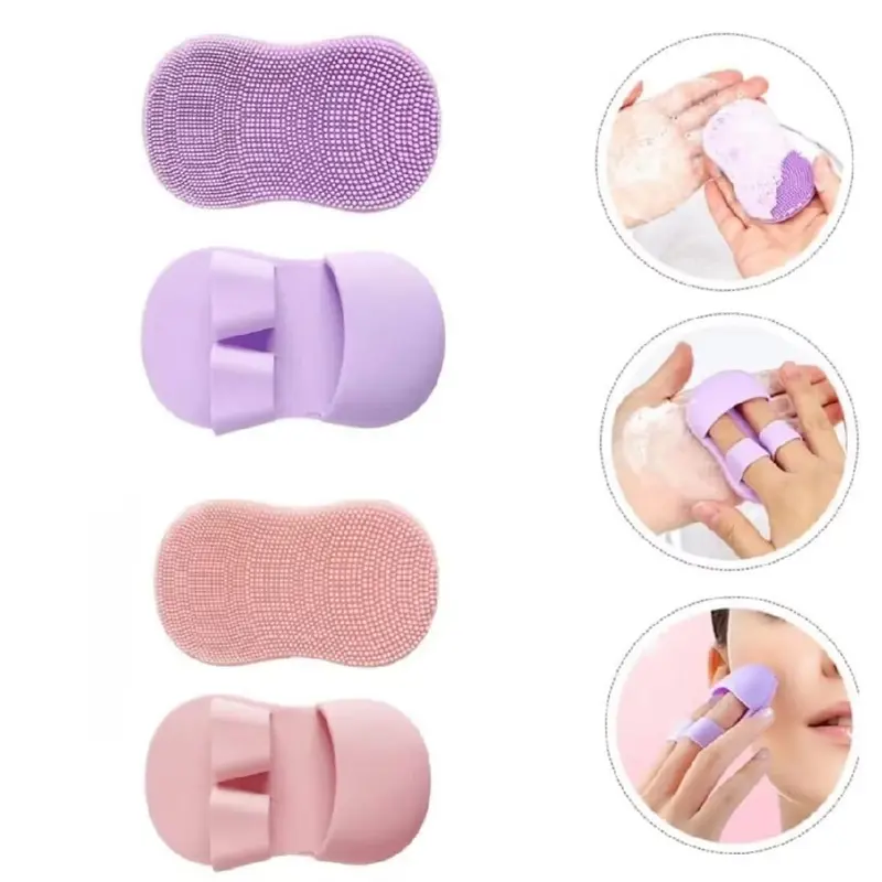 Sikat Pembersih Wajah Silikon Jari Cuci Muka Model Sandal Serbaguna 0