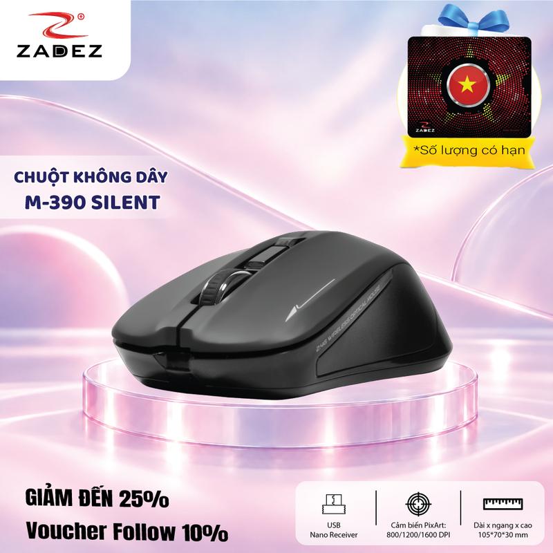 Chuột Không Dây ZADEZ M-390 Silent