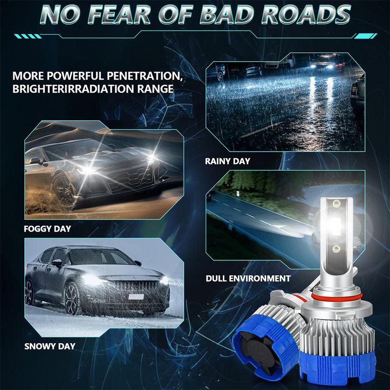 Product Introduction of 2Pcs H7 Car LED Bulb H1 H4 9005 9006 H11 Headlight Bulb for Car 20000LM 120W 6500K White CSP LED 12-24V Car Headlight LED Kit 25
