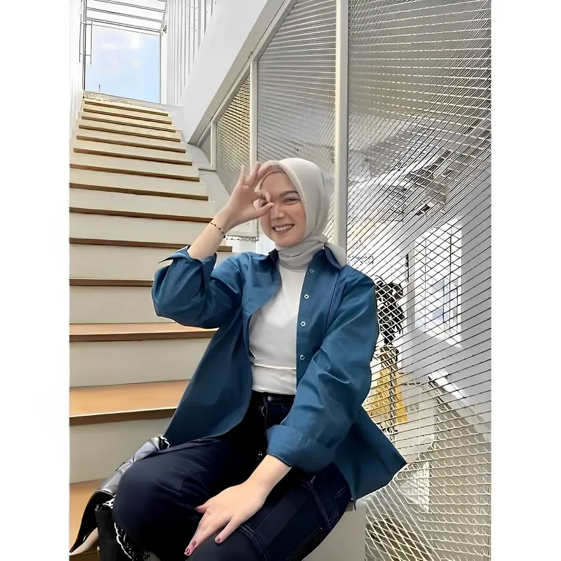 kemeja wanita lengan panjang-olivia shirt oversize-blouse wanita korean style 4