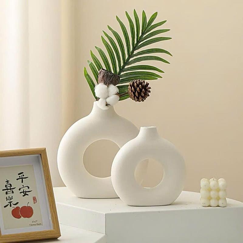 Lọ hoa Bình hoa nhựa giả gốm sứ phong cách bắc âu cắm hoa decor kiểu vintage…