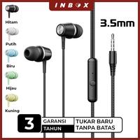 Gambar INBOX RAINBOW-01 Earphone 3.5mm Ultra Bass HD Audio Stereo Microphone Headphone Headset Handsfree - Hitam dari INBOX Jakarta Kota Administrasi Jakarta Pusat 1 Tokopedia