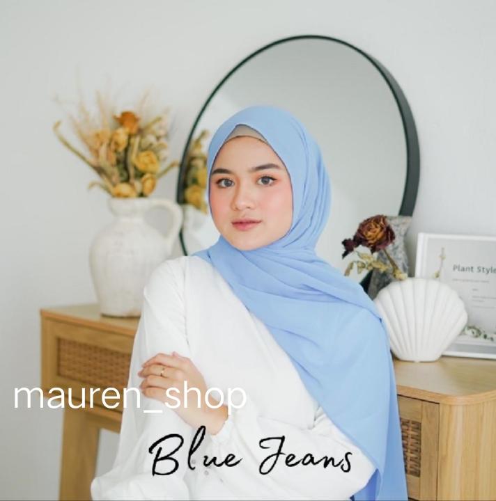 Hijab Pashmina Ceruty Polos | Jilbab Pashmina Polos Ceruty / Hijab Pasmina Ceruty