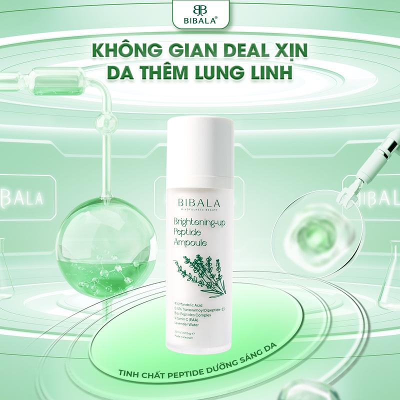  Tinh chất dưỡng da từ phức hợp Pep-tide Bibala BRIGHTENING-UP PEPTIDE AMPOULE 30ML BIBALA 