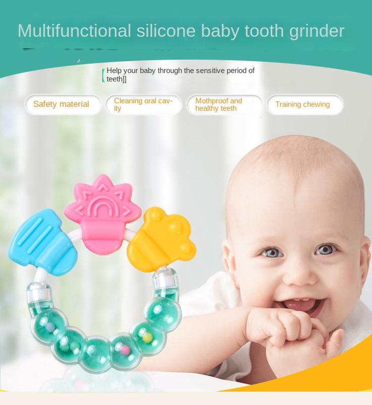 Product Introduction of Baby Bite Molar Rod Infant Silicone Gum Molar Tooth Fixer Rattle Tooth Gum 0
