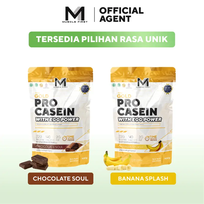 MUSCLE FIRST Pro Casein 2lbs/900gr - Whey Protein Telur 1