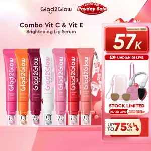 [New Shade] Glad2Glow Brightening Lip Serum - BERRY SODA SHADE READY STOCK!!! VC-IP Vitamin E 3in1  Lip Serum Treatment  Melembabkan Mencerahkan Bibir Gelap Lip Tint Warna Natural Glowing Tahan Lama Buildable Natural Lip Color Care G2G