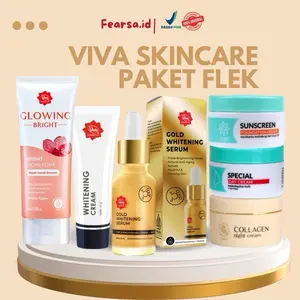 (Get Pouch) Paket Viva Skincare Daily / Paket Viva 5 Produk / Perawatan Wajah Flek / Mencerahkan Wajah / Wajah Anti Aging