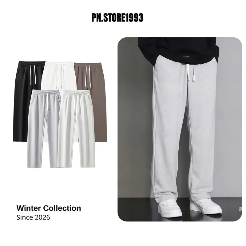 PN.Store1993 Quần Nỉ 2 Da Ống Suông form beggy N2-B1 Nam Vải Dày Mịn Phong Cách Menswear Chất Liệu Mềm Mại Bền Bỉ Phù Hợp Cho Bốn Mùa QD08