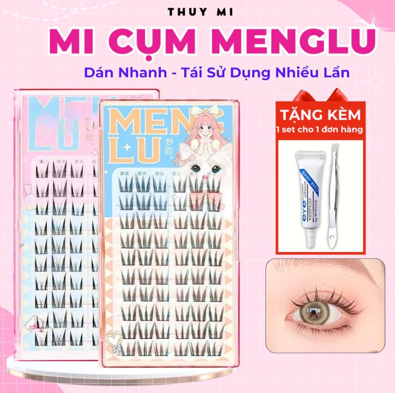 Mi Giả Cụm Phong Cách Mèo Tự Nhiên Douyin 10 Hàng MENGLU Tự Nối