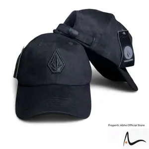 Topi Baseball Premium Pria & Wanita – Material Rafel Denim | Bordir Rapi | Adjustable - VC Hitam