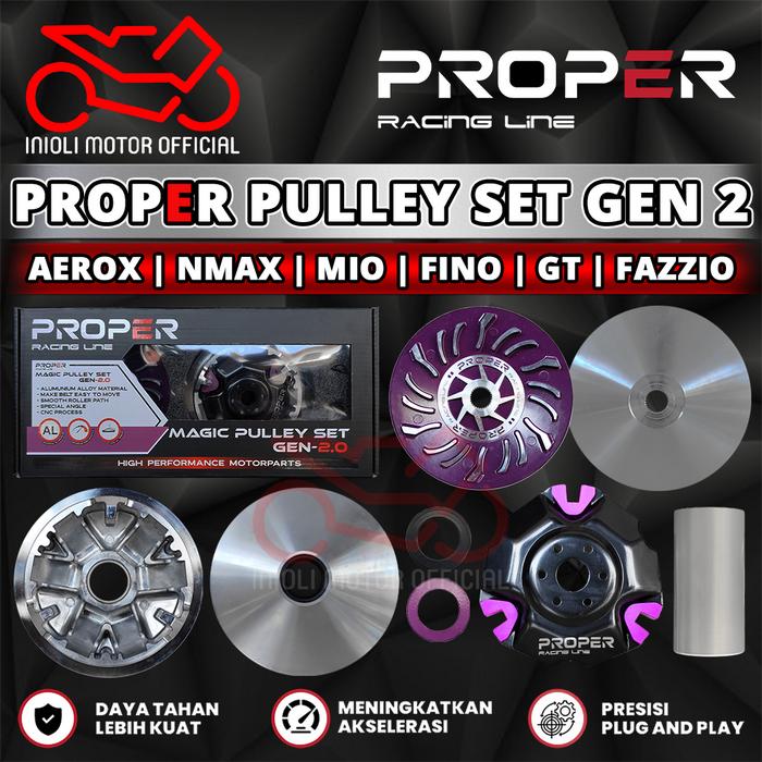 Jual PULLEY SET PULLY RUMAH ROLLER PROPER RACING LINE AEROX NMAX LEXI ...