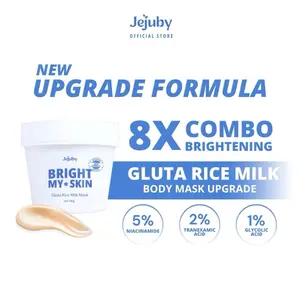 Jejuby Gluta Rice Milk Body Mask | Upgrade Formula 8X Brightening - Mencerahkan Tubuh Dengan 6 Hero Ingredients