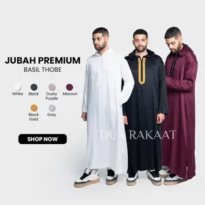 DUA RAKAAT Original BASIL Thobes Gamis Sultan Jubah Abaya Thobe Pria Muslim Lebaran Viral Bahan Katun Premium
