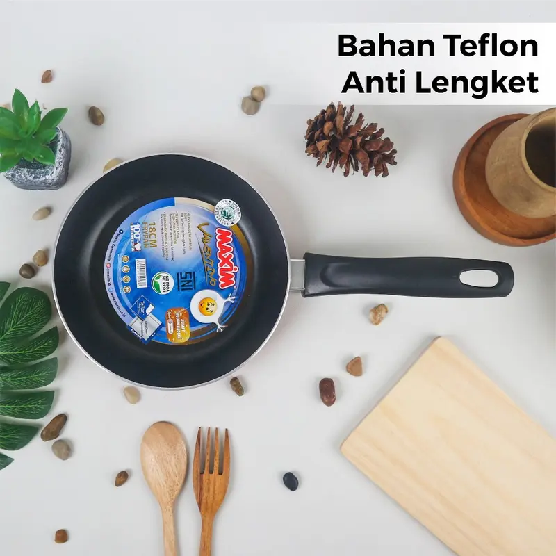 ENVIO - Maspion Maxim VLTN Merah Teflon Wajan Penggorengan Kitchenware 4