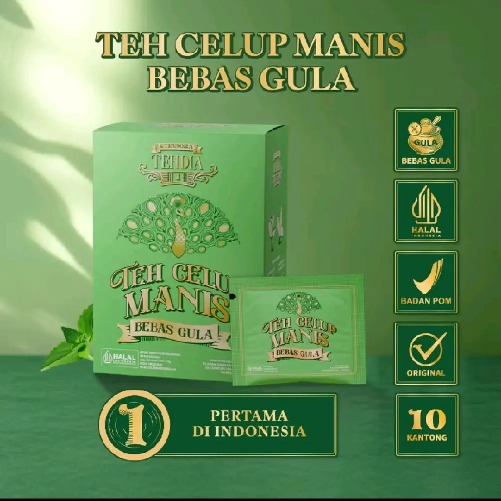 TEHDIA Teh Celup Manis Bebas Gula Isi 10