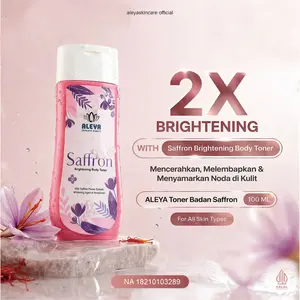 Aleya Skincare Expert Toner Badan Saffron 100 ml BPOM NA18210100231 Mencerahkan Melembabkan Mengangkat Daki & Sel Kulit Mati