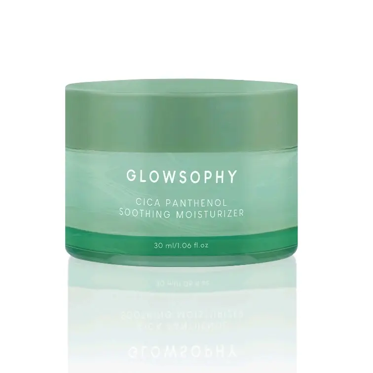 GLOWSOPHY CICA CENTELLA SOOTHING MOISTURIZER CALMING REDNESS PANTHENOL MUGWORT GEL DAY AND NIGHT SKINCARE 30 ML