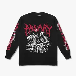 Freaky Tshirt Longsleeve Grim Black Tees Katun