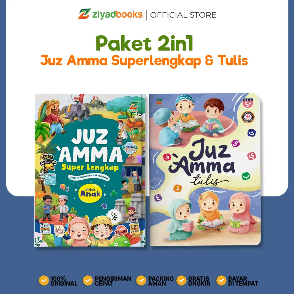 Paket 2in1 Juz Amma Anak Superlengkap + Juz Amma Tulis (B5) - Bundling Buku Anak Islam