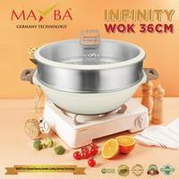 Gambar MAYBA PANCI JUMBO 36CM steamer wok pan kuat diecasting technology WAJAN WOKPAN ANTI LENGKET GRANIT BERSINAR Lebih besar dari wok 30 32 34 cm - WOK 36CM Hanya panci dari Gohappy Store Kota Administrasi Jakarta Timur 1 Tokopedia