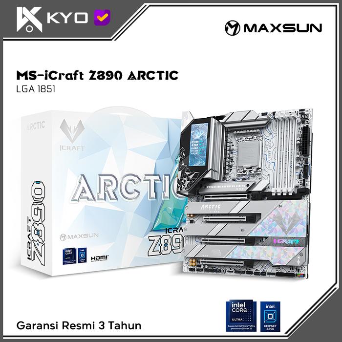 Gambar MAXSUN iCraft Z890 ARCTIC ATX Motherboard Intel LGA 1851 DDR5 KYO Group Motherboard Intel LGA 1851 DDR5 dari KYO Indonesia_NEW Kota Administrasi Jakarta Utara Tokopedia