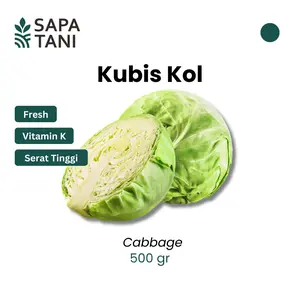 Sapatani Kubis Kol 500gr Sayur Daun Kaya Serat untuk Sup & Tumisan